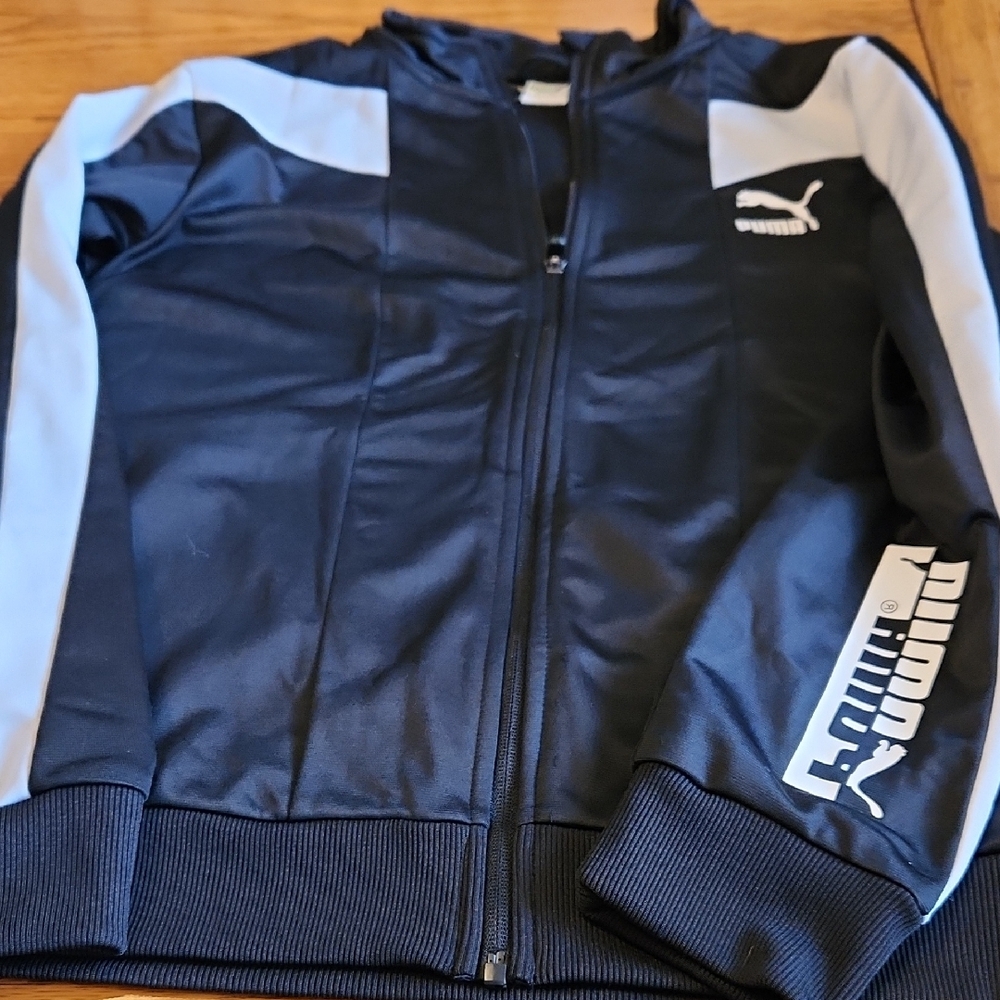 Puma Kids Black and White Bomber Jacket, Size XL, 16 - 20 - Picture 8 of 10